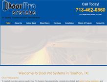 Tablet Screenshot of doorprosystems.com